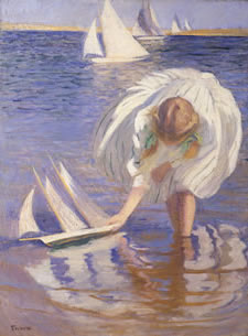 Edmund Tarbell - Girl with Sailboat