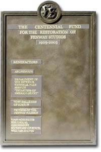 Centennial plaque