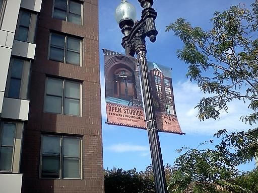 Banners on boylston Street