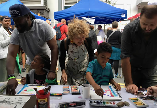 Nan Hass Feldman with Aspiring Artists