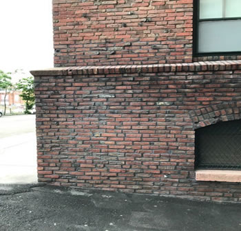 North Building corner, repointed